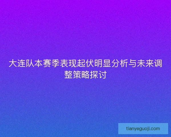 大连队本赛季表现起伏明显分析与未来调整策略探讨